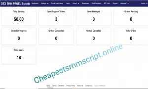 DEX SMM PANEL SCRIPT 10+ PAYMENTS MODULES