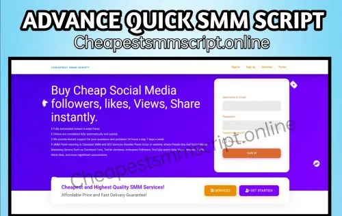 advance quick smm panel script